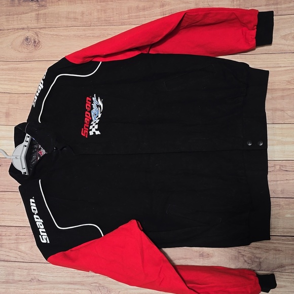 Choko Motorsports Authentic Apparel Snap On Tool Black & Red Men's Jacket XL - Picture 4 of 15